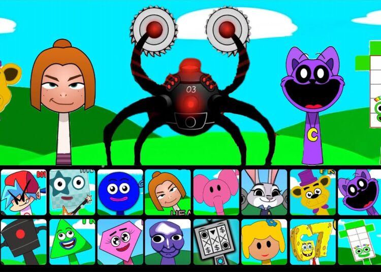 🔥 NEW Sprunki OCs Characters – Omnidroid , Gossip Heather , Catnap , Fourteen (from Numberlocks)