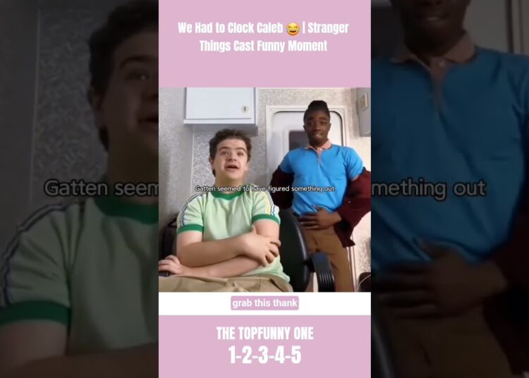 We Had to Clock Caleb 😂 | Stranger Things Cast Funny #celebrity #funny #viral #comedy #shorts