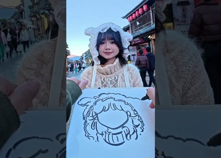 Girl drawing SIMPLE TO PRO #howtodraw #art #drawing #artist #shorts