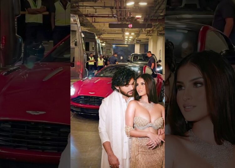 Tara Sutatria and Veer Pahariya New Aston Martin #tarasutaria #celebrity #shorts #veerpahariya