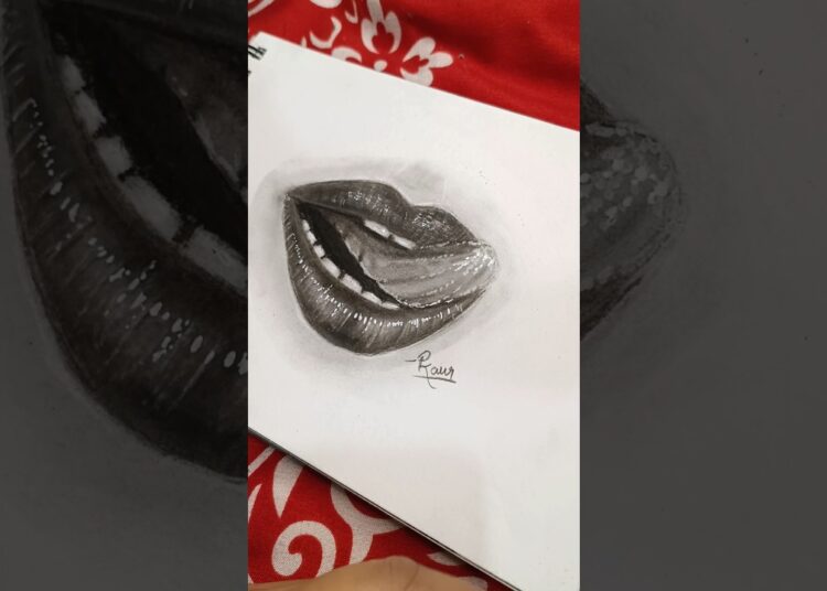 how to make lips 👄 #drawingprocess #drawing #charcoaldrawing #art #fyp #viralshort #artistartwork
