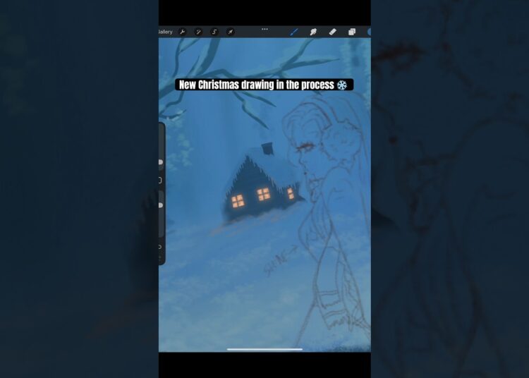 #youtubeshorts #fyp #subscribe #art #digitalart #procreate #views #viral #artist #christmas #1k