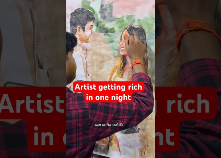 How Artists Get Rich in One Night | A1 Watercolor Painting Story #watercolor #artist #indianartist