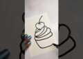 Cupcake with cherry🍒🧁 #shorts #youtubeshorts #viral #art #artist #satisfying #artwork #yt #drawing