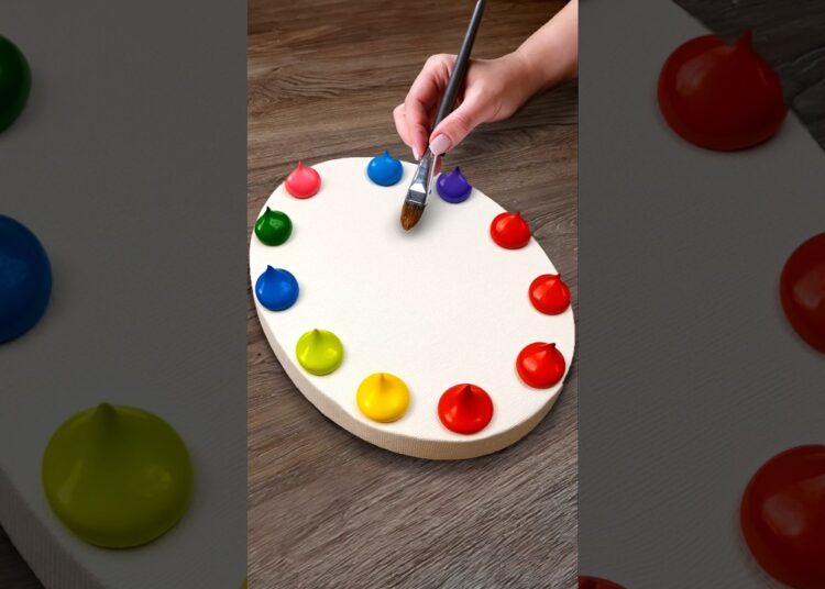 Satisfying Acrylic Art in 50 Sec! 😍