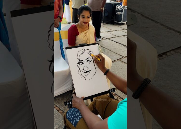 Live caricature Event |Artist Surendar | Book your events now #shorts #velvom #caricature #drawing