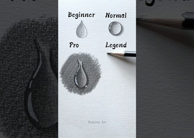 How to draw 3d water drop💧😱 #shorts #craft #art #drawing #crafts #satisfying