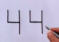 How to draw peacock from number 4 | Easy peacock drawing | peacock painting | number drawing