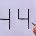 How to draw peacock from number 4 | Easy peacock drawing | peacock painting | number drawing