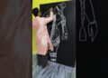 How to Draw Classical Dance Pose ✍️ | White Chalk Art #shorts #art #dance #shortvideo #drawing