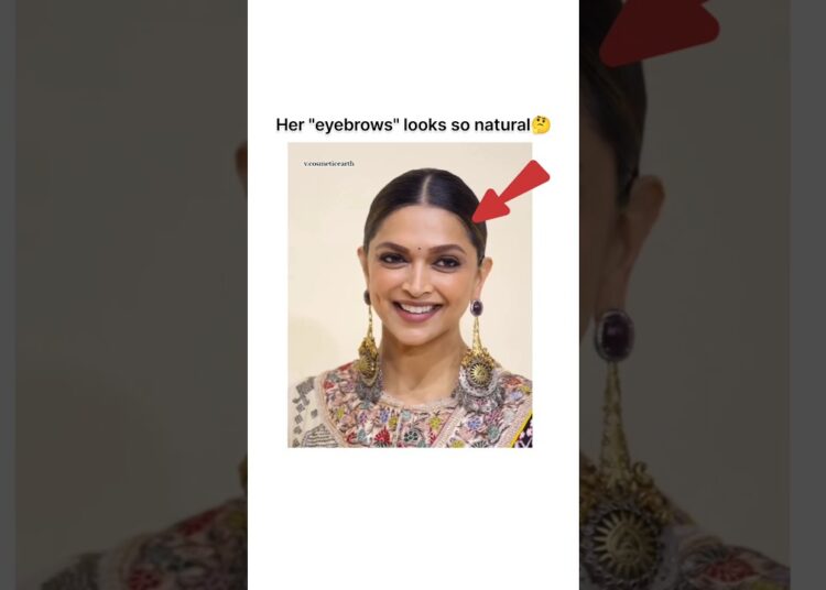 Celebrity’s secret eyebrow hack🤫#shorts #bollywood #deepikapadukone #celebrity #eyebrows #beauty