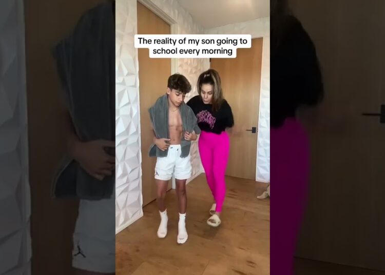 the reality of Andrea getting ferran ready for school 😂 #school #schoollife #royaltyfamily #shorts