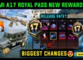 BGMI NEW ROYALE PASS A17 🔥 BGMI A17 ROYAL PASS 1 TO 100 RP REWARDS 🔥 A17 RP KAB AAYEGA 60 UC VOUCHER