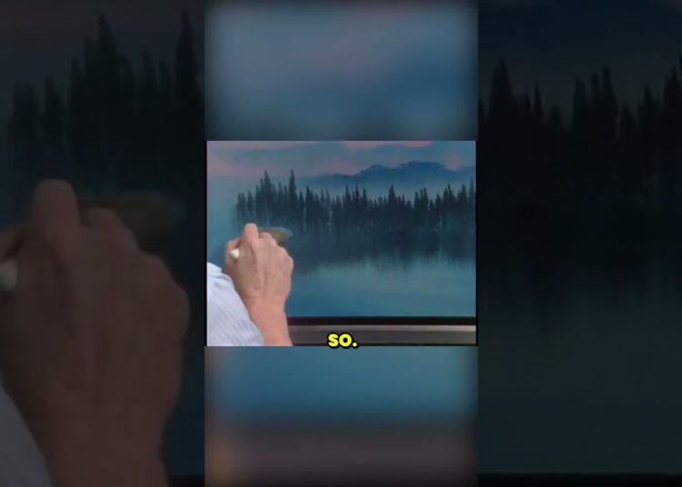 How To Paint Reflections with Bob Ross #art  #artist #painting
