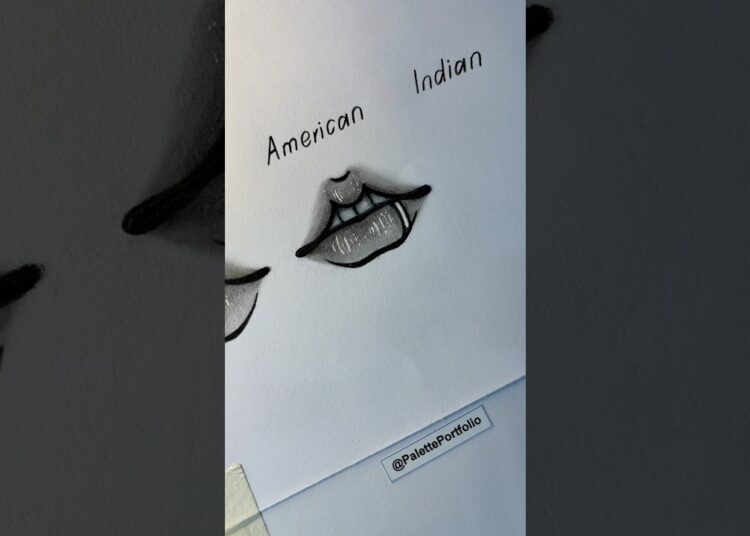 Lips drawing (Indonesian, American and Indian #howtodraw #art #drawing #artist #shorts