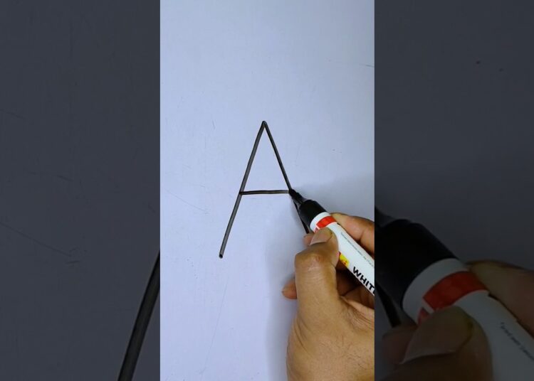Drawing with A #abcddrawing #abcd #shorts #art #ladybug #insects #easydrawing