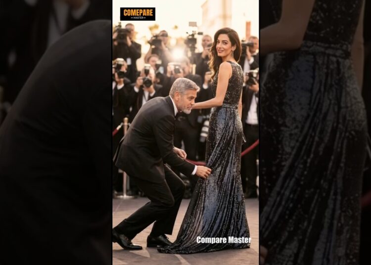 George Clooney Helps Amal Clooney Shine 🥰 #shorts #hollywood #celebrity