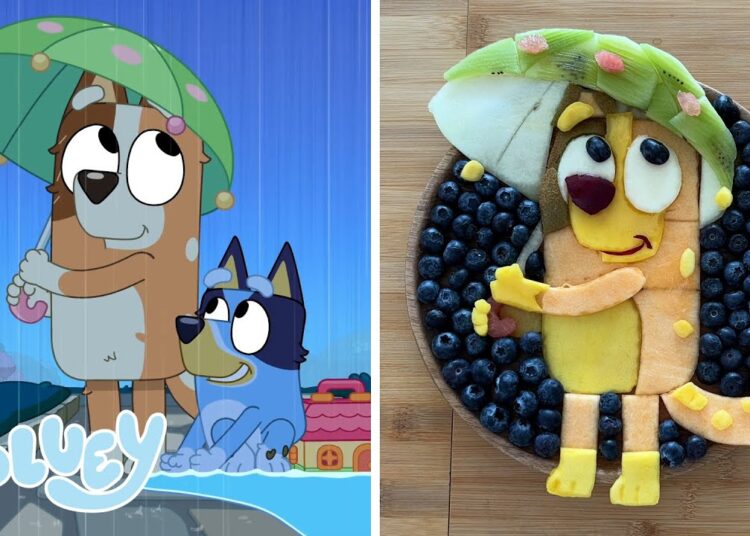 Bluey Fruit Art 🥭🫐 Featuring Chilli, The Grannies and MORE! | Bluey