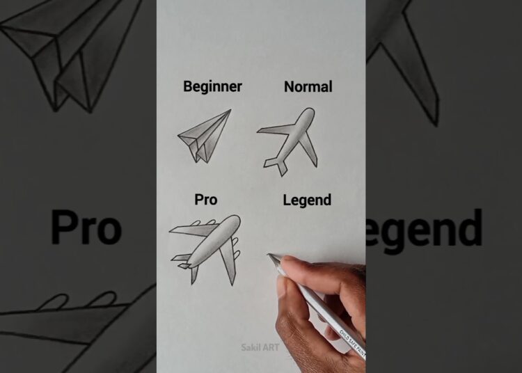How to Draw Airplane 😱✈️ #sakilart #drawing #artist #shortsfeed