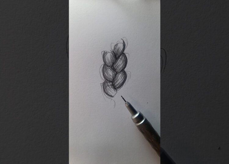 Rate My Braid Drawing 1-10! 💇‍♀️🔥#art #shorts #foryou #tutorial #satisfying #braids