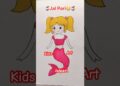 Kids Drawing 🧜‍♀️Jalpari #kids #kidsdrawing #youtubeshorts #drawingforkids #shorts #art