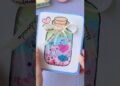 DIY ￼Cute notebook with water 💦 #tonniartandcraft #love #craft #art #diy