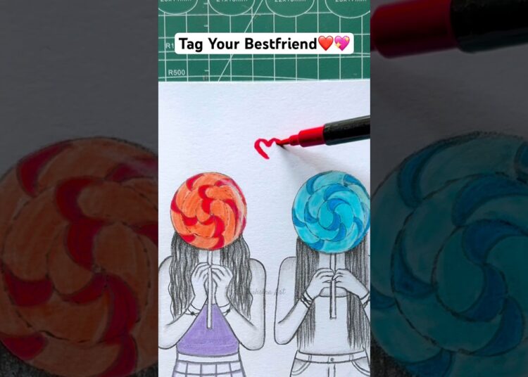 Tag Your BFF💜💙 #shorts #craft #art #drawing #crafts #bestfriend
