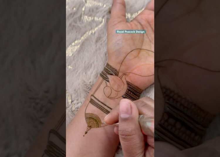 #shorts royal peacock mehndi design step by step peacock mehndi design #mehndi #mehndidesign #henna
