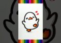 Funny Duck Drawing Easy 😍💕#trending #viral #art #shorts