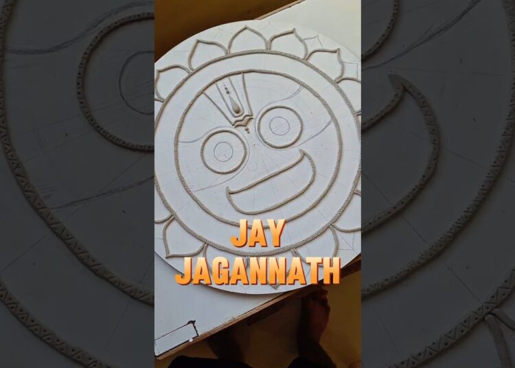 JAGANNATH JI Lippan art for first time #art #Lippanart #Krishna #jagannath #indian #shorts #anime