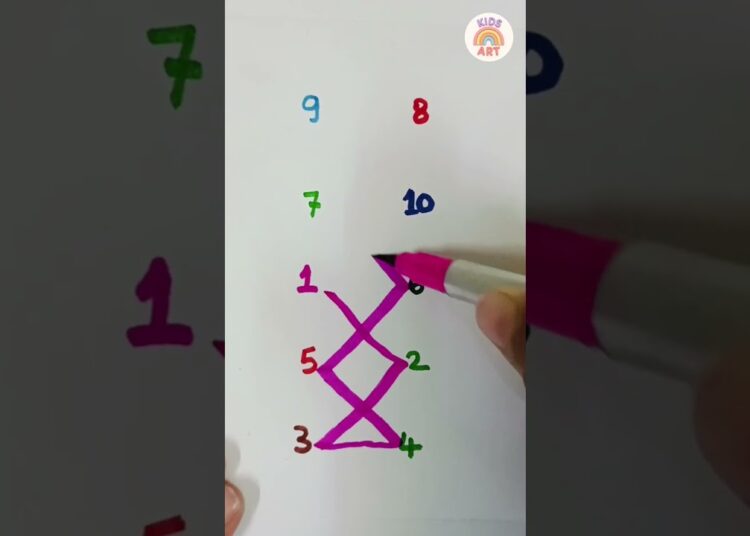 🌈1️⃣🔟 ||#art #complementarycolors #numbergame #maths #colorconcept #numberpuzzle