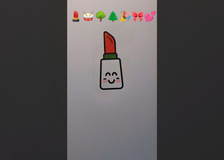 Lipstick 🐱 drawing #shorts #trending #art #satisfying #painting @P.K.drawing17