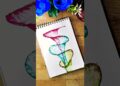 Amazing Thread Pulling Art ❤️ Acrylic Flower Drawing #art #drawing #reels #shorts #viral #thriller