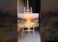 Sunrise Abstract Painting 🪷😍✨️#acrylicscenery #acrylicpainting #canvaspainting #painting #artist