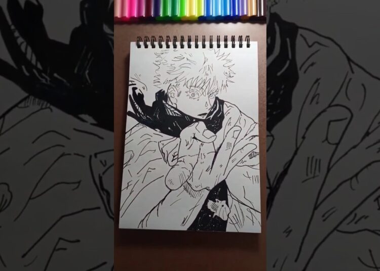 Satoru Gojo drawing✨ #gojo #artist #shorts