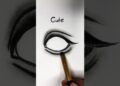 Cute and Cool , eyes drawing. #howtodraw #art #drawing #artist #shorts