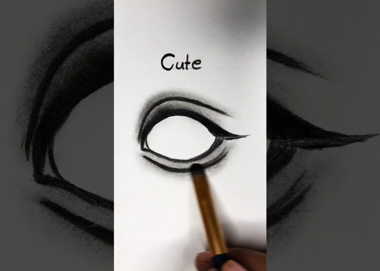 Cute and Cool , eyes drawing. #howtodraw #art #drawing #artist #shorts