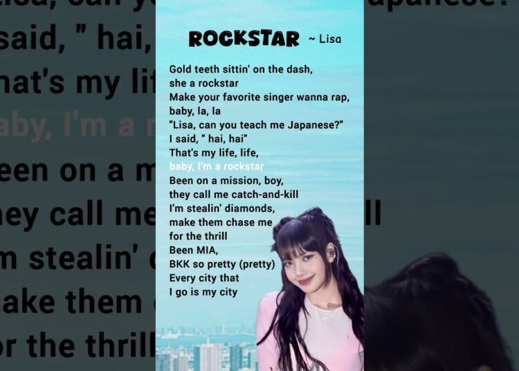 Lisa – Rockstar (lyrics) #lisa #blackpink #kpop #music #rockstar