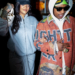 Rihanna and ASAP Rocky walking arm-in-arm during a night out in Paris.