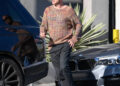 Aaron Paul is seen leaving Pink Taco after having lunch