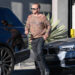 Aaron Paul is seen leaving Pink Taco after having lunch
