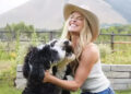 Ali Larter with her dogs in Idaho