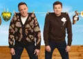 Simon Jones PR Ant and Dec pictured apparently hanging from a washing line in a promotional image for their new podcast Hanging Out
