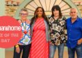 Photo from the Great British Bake Off showing Prue Leith, Alison Hammond, Noel Fielding and Paul Hollywood overlaid with a woman&amp;home Quiz of the Day logo