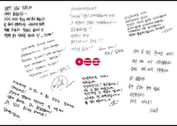 The members also sent handwritten notes to their fanbase ARMY
