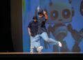Students dancing on stage