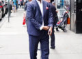 Mathew Knowles before entering 'Good Morning America.'