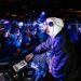 A DJ plays for a crowd.