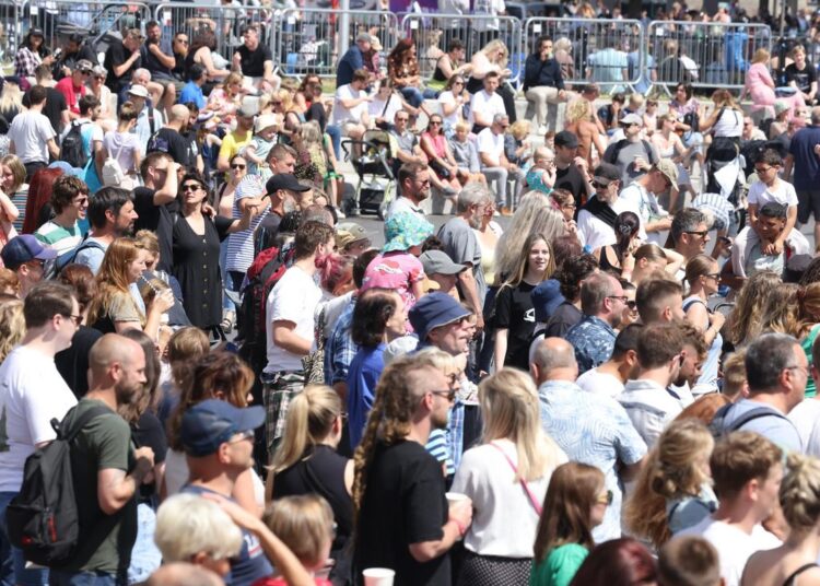 Bristol Harbour Festival-goers enjoying music at the Amphitheatre (Sunday, July 21, 2024)
