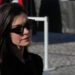 Anne Hathaway attends the funeral of fashion designer Valentino Garavani at the St Mary of Angels Basilica in Rome